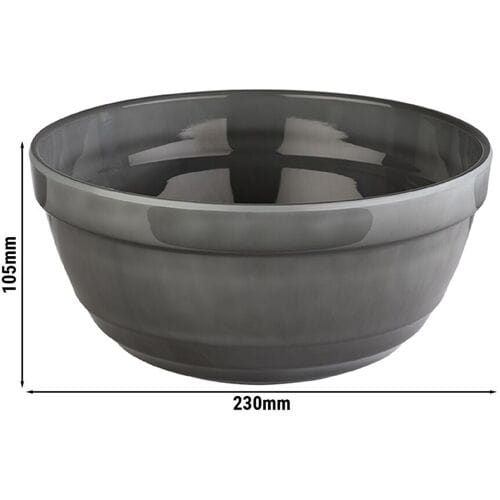 GGM Gastro (6 Stück) Schale - EMMA - Melamin - 2,3 Liter - Ø 230mm - Grau