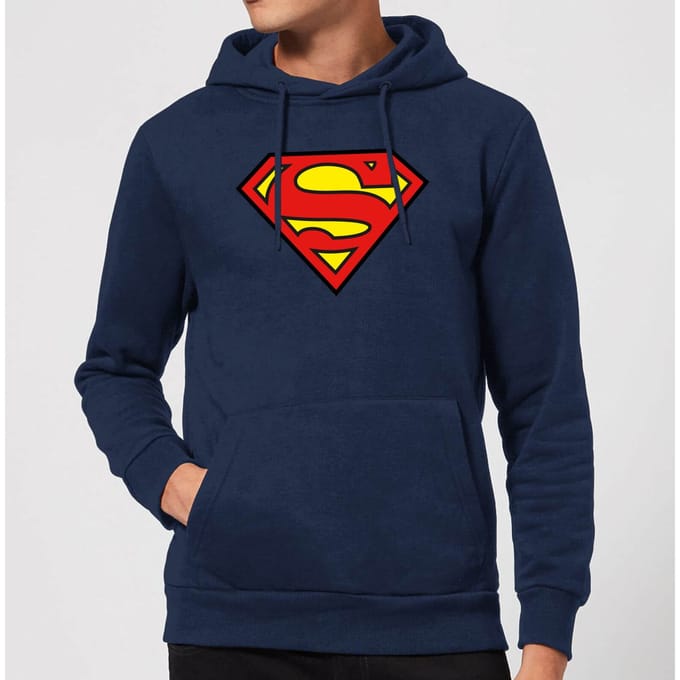Justice League Superman Logo Hoodie - Navy - L