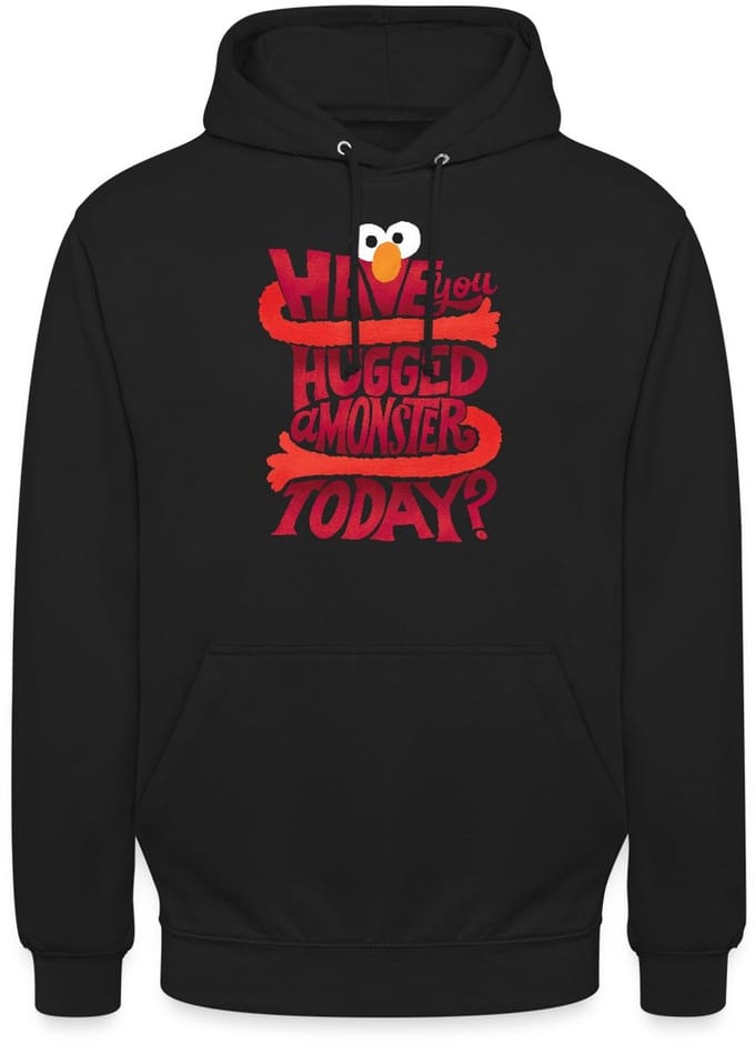 Sesamstraat Elmo Citaat Hugged A Monster Hoodie Unisex