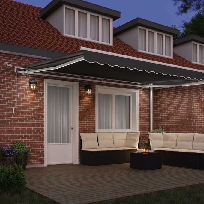 vidaXL - Zonnescherm - Frame - Wit - 400 - × - 300 - cm - Aluminium