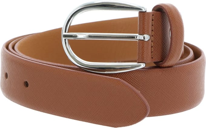 Vanzetti Leren Riem Classics 30mm Cambered Leather Belt W110 Cognac Bruine