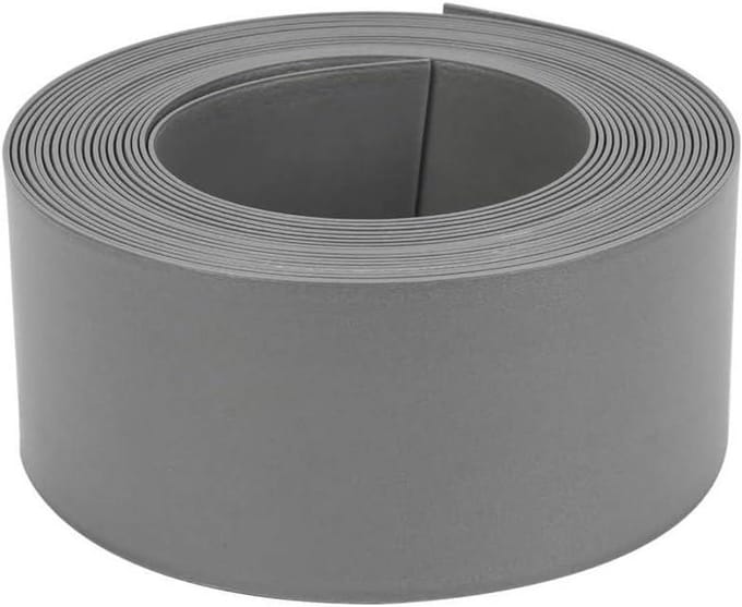 Tuinrand Flexibel - Graskant Scheiding - Buitenruimte Structureren - UV-Bescherming - 15 cm x 10 m - Antracietgrijs