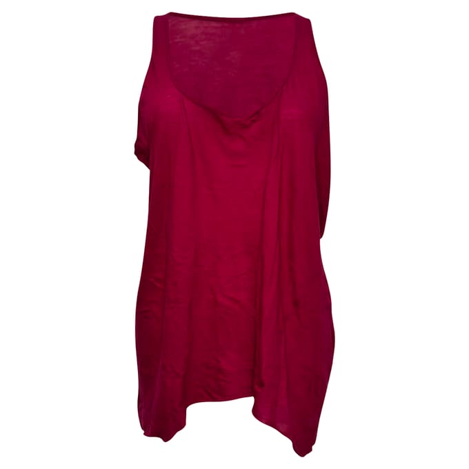 Rick Owens losvallend tanktopje van roze katoen