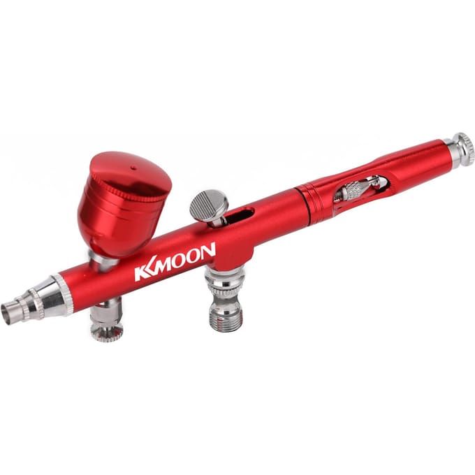 KKMOON – stylo pompe de pulvérisation Portable, Mini taille, compresseur d'air, ensemble pour peinture artistique, modèle de pulvérisation de gâteau artisanal rouge