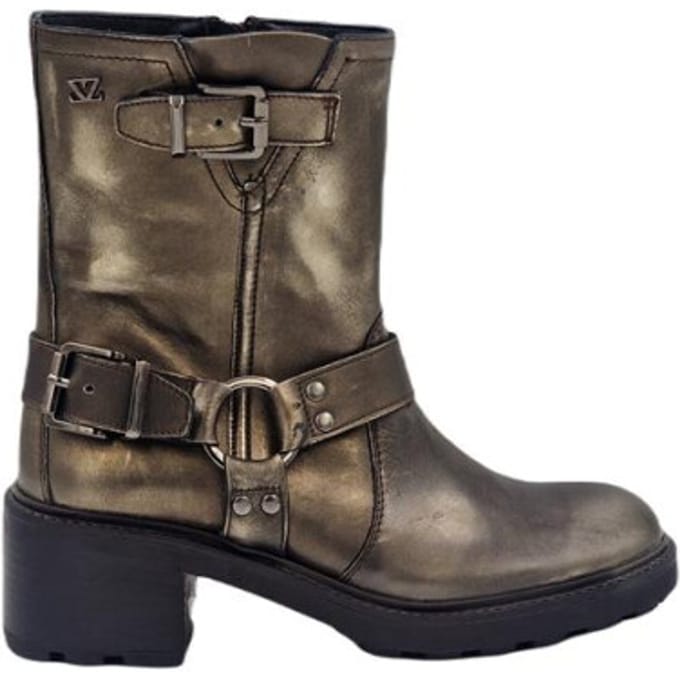 Lazamani Vintage Biker boots zilver Leer - Maat 37