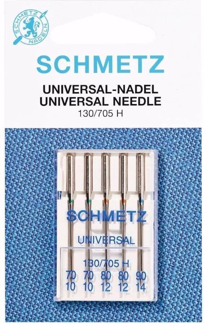 SCHMETZ UNIVERSEEL NAAIMACHINE-NAALDEN ASSORTIMENT 70-90, PER PAKJE.