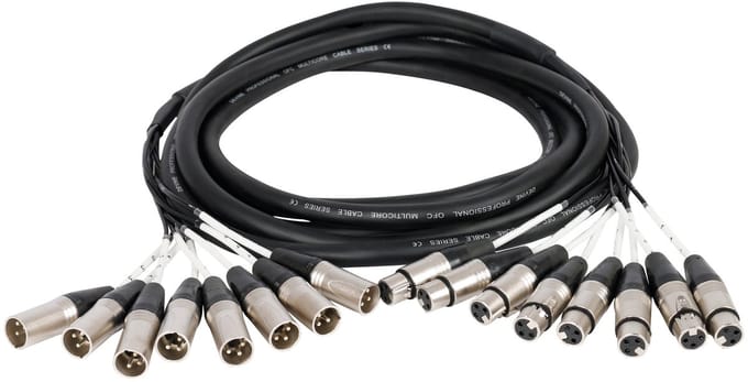 Devine MUL002/5 multikabel 8x XLR-f naar 8x XLR-m 5m