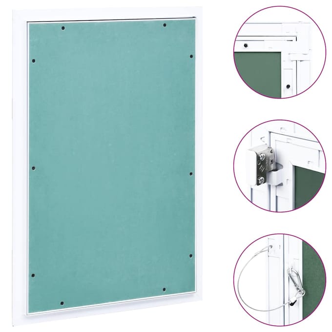 vidaXL - Toegangspaneel - met - aluminium - frame - en - gipsplaat - 300x600 - mm