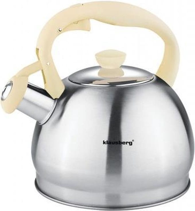Klausberg 7043 Fluitketel 1.8 liter - Creme handvat