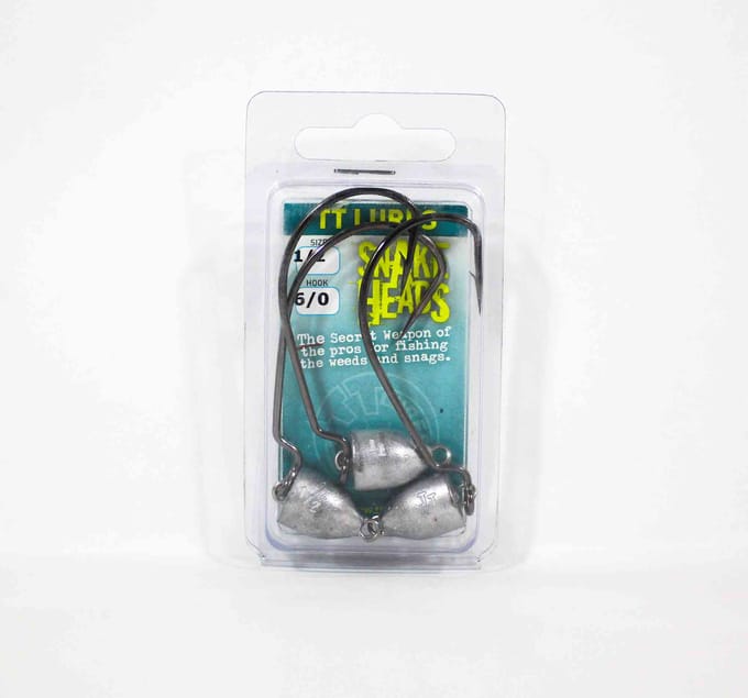 Tackle Tactics TT Snake Head Jig Head 1/2 oz 6/0 XH 3/verpakking (0770) white