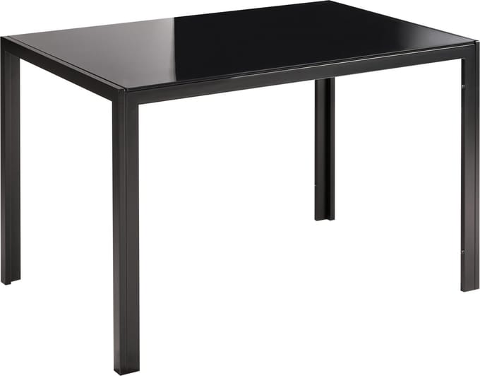LAVOS - Eettafel - Zwart - 80 x 120 cm - Veiligheidsglas