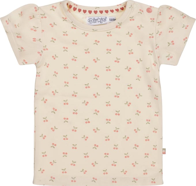 Dirkje R-CHERRY Meisjes T-shirt - Off white - Maat 68