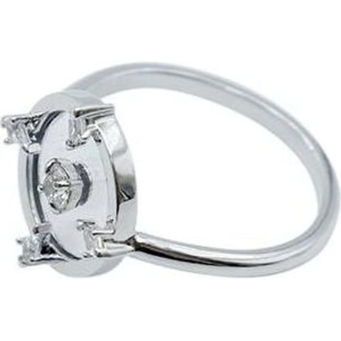 Bague Tendance Élégante Mode Swarovski Bagues Femme Argent 5515021 Silver,58 white