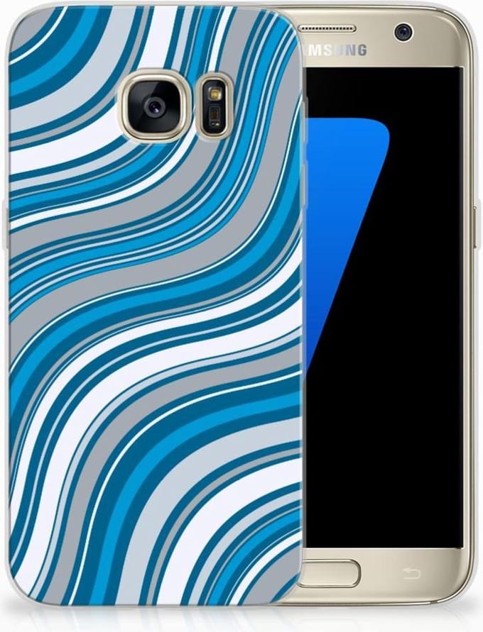 Samsung Galaxy S7 TPU bumper Waves Blue