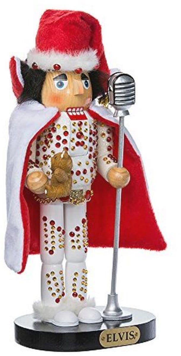 Notenkraker Elvis in Wit Pak - 25,5 cm