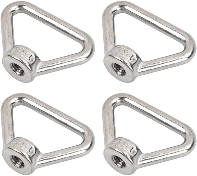 Rvs Ringmoeren Set van 4 Stuks, Lashing Rings voor Lastbeveiliging