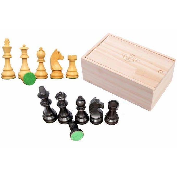 Luxe schaakbord 40x40cm zwart