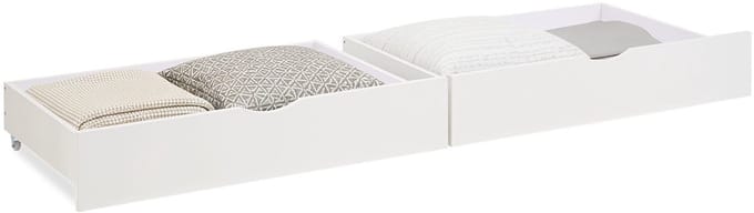 Homestyle4u Bedkast - met wieltjes - Bedlade - Wit