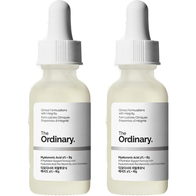 The Ordinary Hyaluronic Acid 2% + B5 (Set van 2) - 30ml x 2 Hydraterend serum met meervoudig moleculair gewicht en Vitamine B5 white