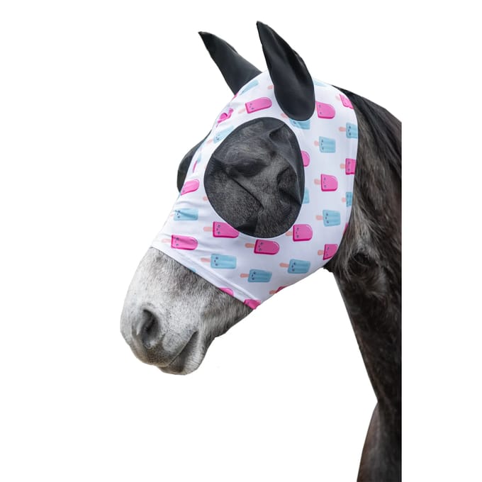 Anti-vliegenmasker voor paarden HKM Ice Cream