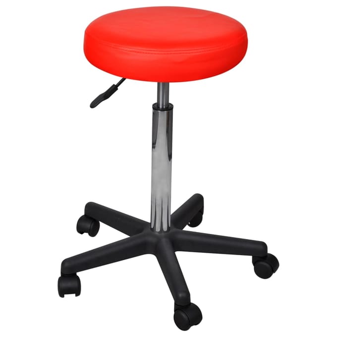VidaXL bureaustoel - rood, hoogte verstelbaar 64 - 84 cm
