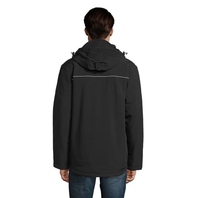 SOLS Heren Rock gewatteerd Soft Shell jack (Zwart)