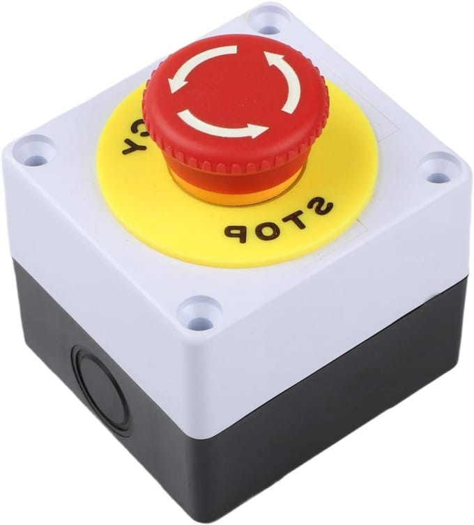 Noodschakelaar Station - Stop Drukknop - Veiligheid Uitschakelen - IP65 Waterdicht - 22 mm - Rood Groen