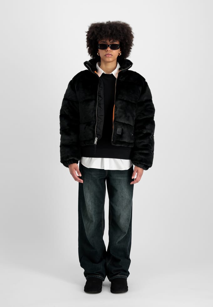 Damesjack Alpha Industries Fur Puffer