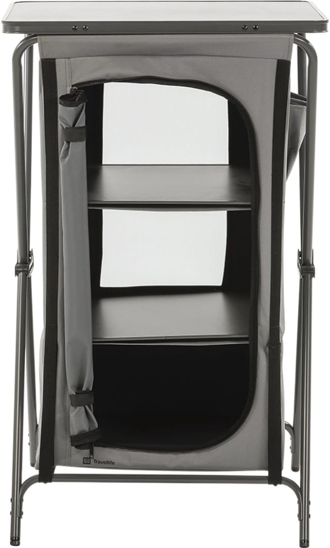 Travellife Toledo opbergkast opvouwbaar laag dark grey