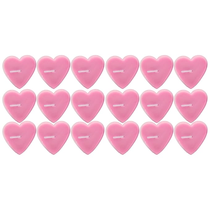 18 Stuks Hartvormige Kaars Mini Romantisch Diner Kaarslicht Decoraties OrnamentenRoze roze