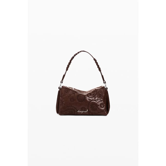 Desigual schoudertas Siroco Naron Mini Flap Bag Camel bruine