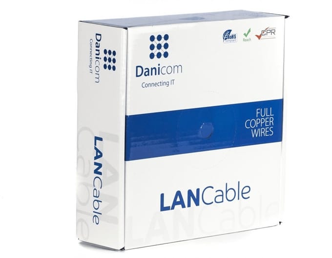 DANICOM CAT7 S/FTP 50 meter kabel op rol stug - LSZH (Dca) - Trekdoos - Internetkabel - Netwerkkabel - UTP kabel