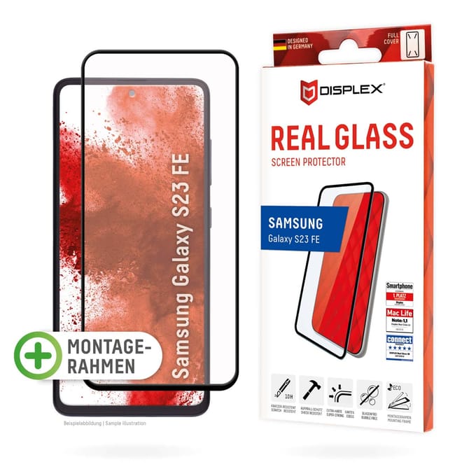 Displex Screenprotector Real Glass Full Cover geschikt voor Samsung Galaxy S23 FE