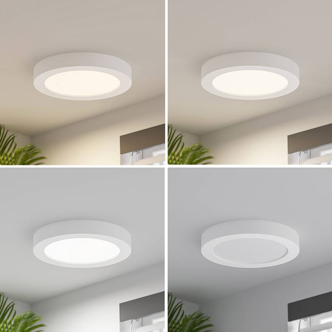 PRIOS LED plafondlamp Edwina, wit, 25 cm, CCT, IP44