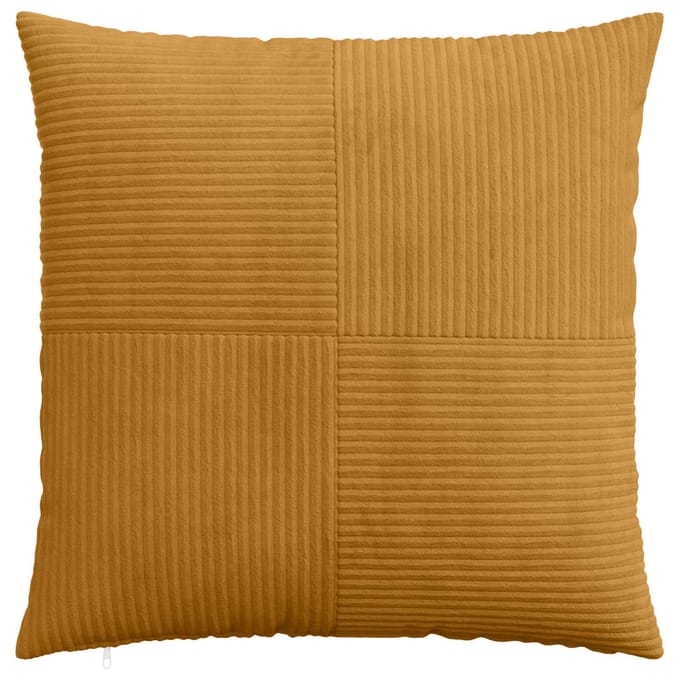 vidaXL - Kussensloop - 2 - pcs - ALMELO - Geel - 65 - x - 65 - cm - corduroy
