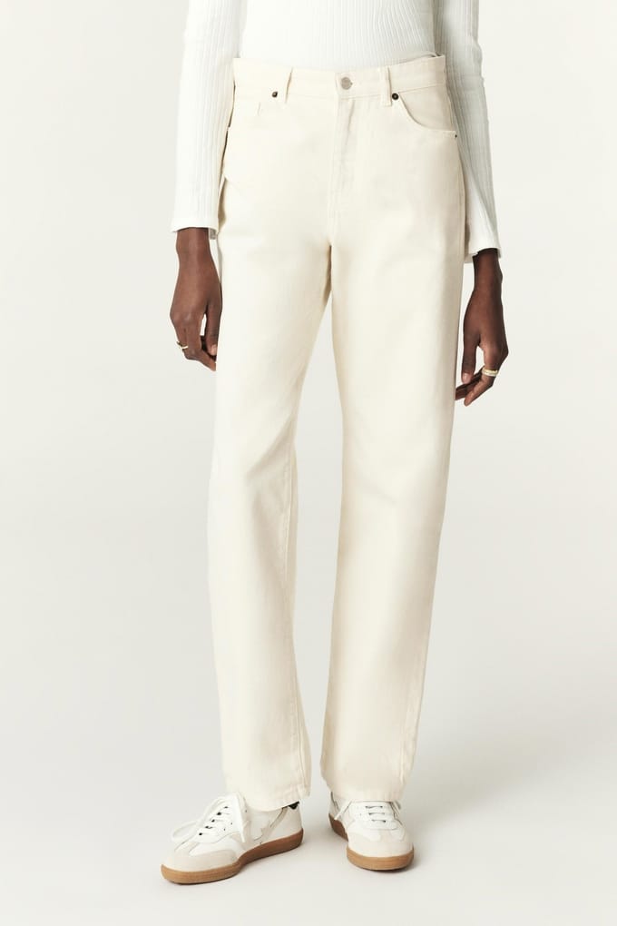 BA&SH Pantalon Erell Ecru Maat: 40 | Straight Broeken Outlet | Dames | Ecru