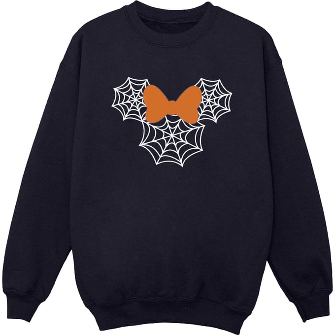 Disney Dames/Dames Minnie Mouse spinnenwebhoofd Sweatshirt (Marineblauw)