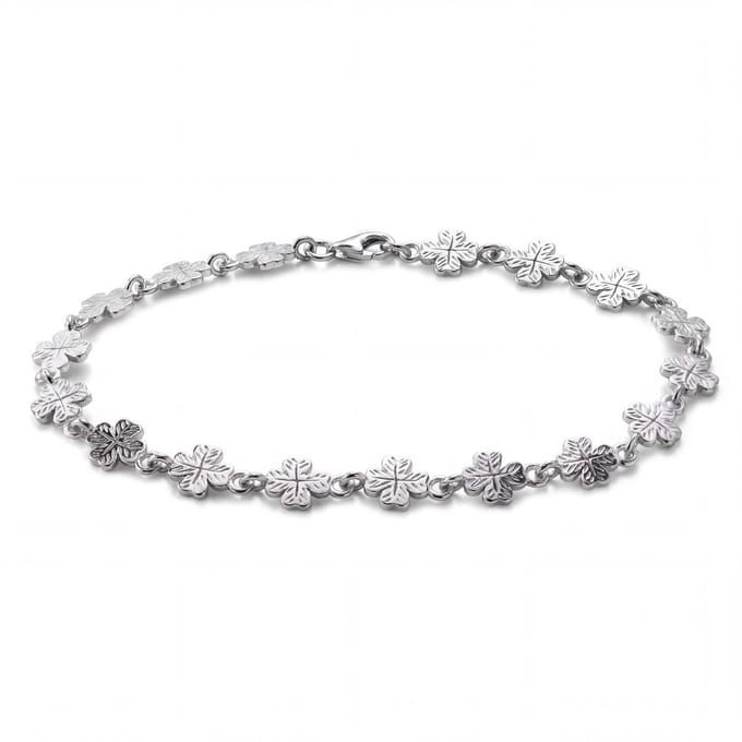 Clover | 7 mm klaverarmband van 925 sterling zilver