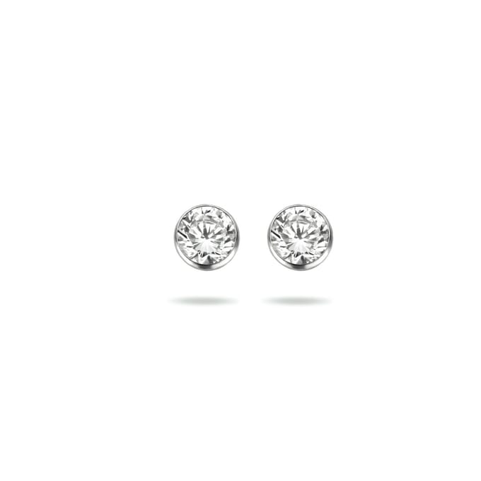 Glams oorknoppen zirkonia - 5 - Zilver