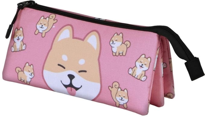 Karactermania Oh My Pop! Triple Pencil case Shiba Pink Stationery