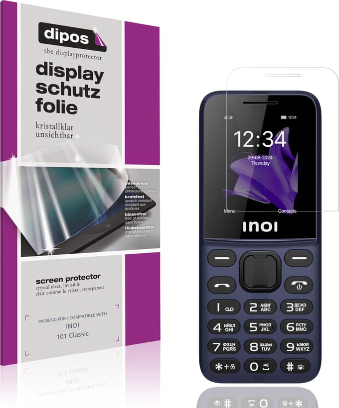 dipos – 4x Beschermfolie geschikt voor INOI 101 Classic | Krasbestendige & heldere Screenprotector Ultra-Thin