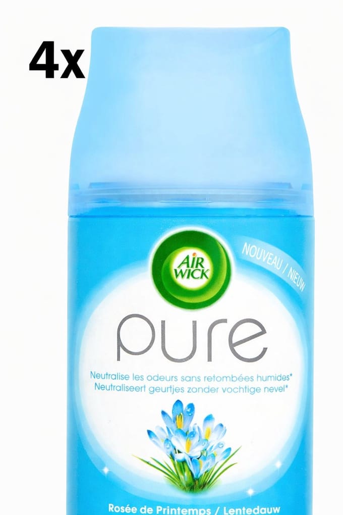 (4x) Air Wick - Luchtverfrisser - Navulling - Lentedauw - 4 x 250ml