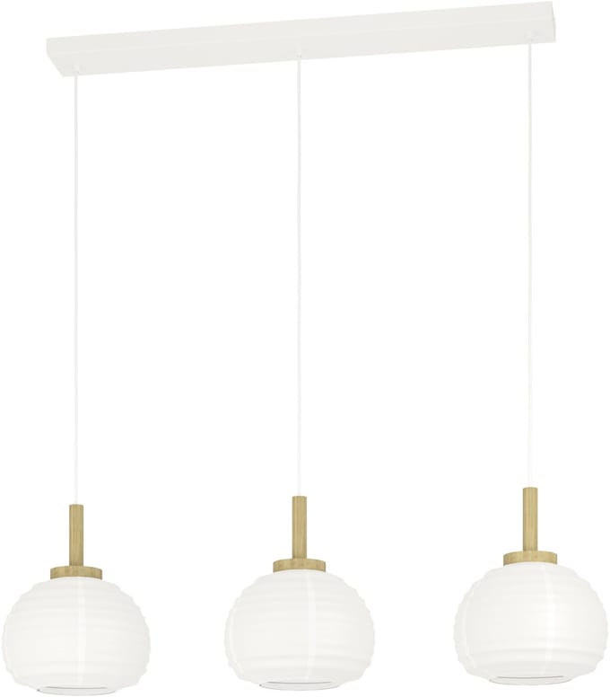 EGLO Summerhill Hanglamp - E27 - 92,5 cm - Wit|Bruin - Papier