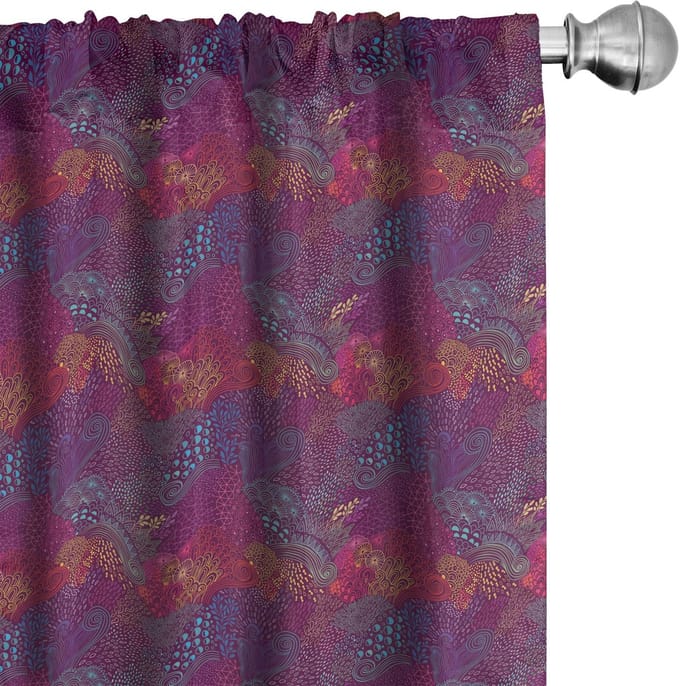 ABAKUHAUS Boho Voorhangen – Lichtdonker 2x75x245 cm – Multicolor