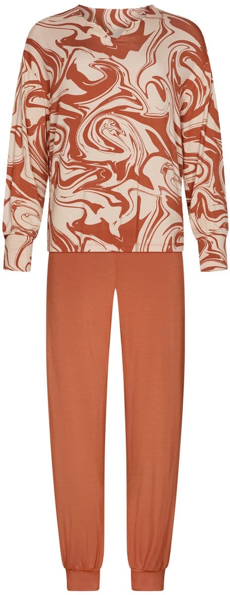 Pastunette Premium - Pyjama - Eternal - Viscose - Beige/Terra - Maat 52