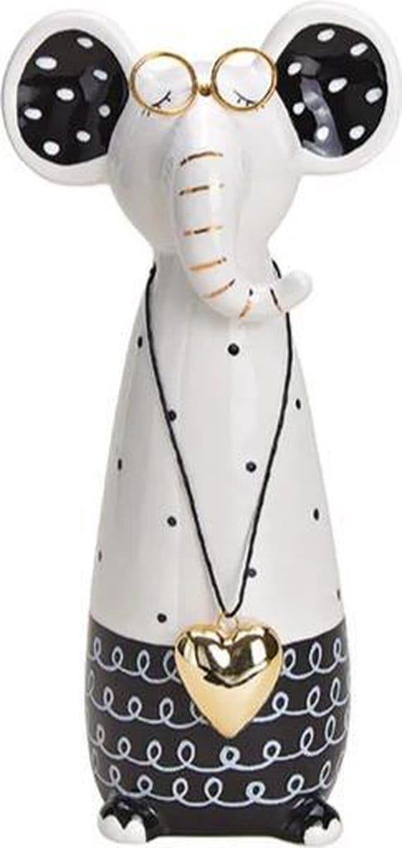 Liefde Olifant Beeld - Paasdecoratie - Keramiek - 23cm