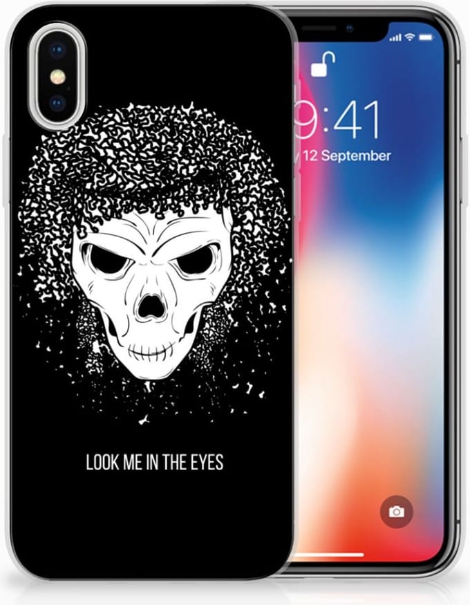 Silicone Back Case Apple iPhone X | Xs Skull Hair
