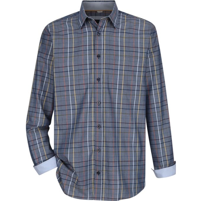 Babista herren Overhemd - 37/38 - blauw - Plus Size
