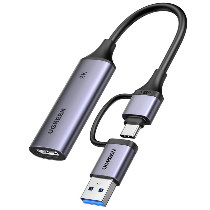 Audio- en Videoadapter USB-A / USB-C - HDMI UGREEN CM629 (15389), Gri