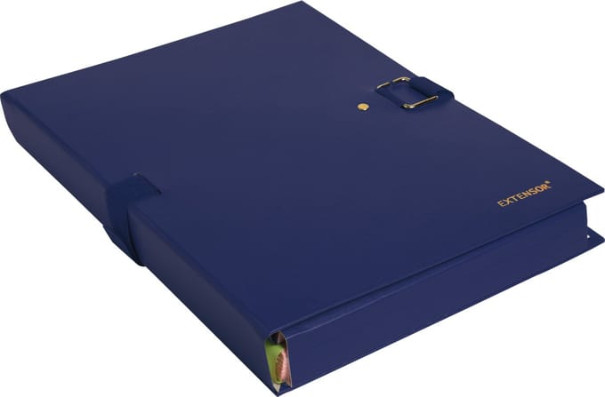 Exacompta 10x Extensor® Balacron - Map met uitrekbare rug en klep - 24x32 cm - Blauw - 22003E